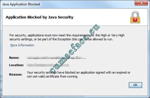 Cum sa procedezi daca primesti eroarea " Java Application Blocked "